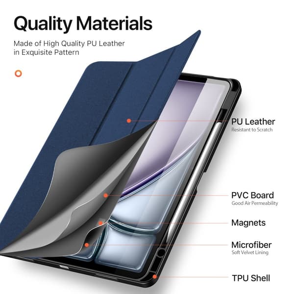 DUX DUCIS Domo iPad Air 13 (2024) Deksel Trefoldelig - Blå