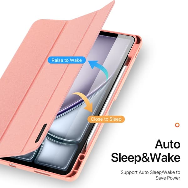 DUX DUCIS Domo iPad Air 13 (2024) Deksel Trefoldelig - Rosa