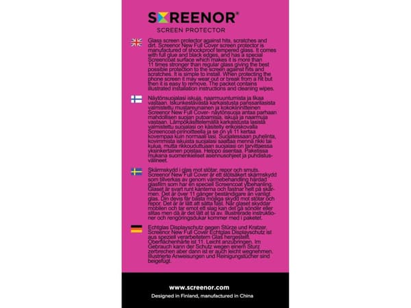 Screenor - Skjermbeskyttelse for mobiltelefon - glass - svart - for OnePlus Nord 4