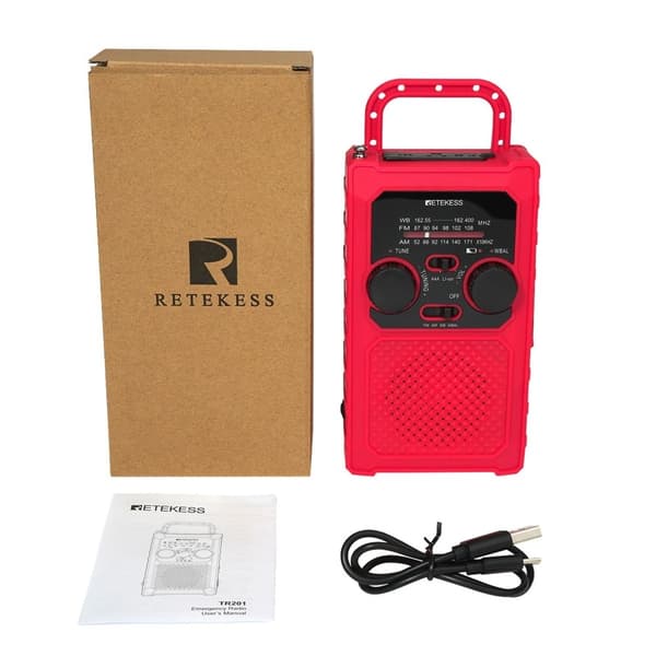 FM/AM/WB/WBAL Radio Håndsving 5000mAh solar lommelygte SOS