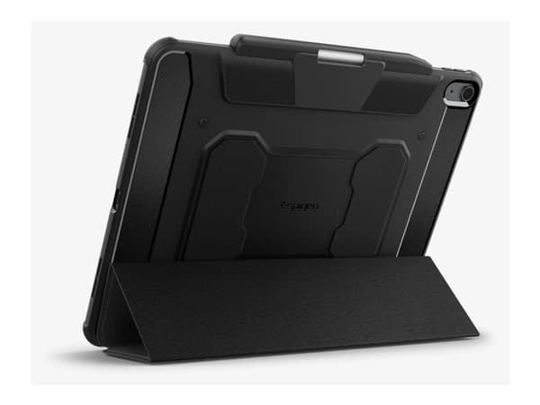 Spigen Rugged Armor Pro - Vikbart fodral för surfplatta - robust - polyuretanläder, kolfiber - svart - för Apple 13-inch iPad Air M2 Wi-Fi, M2 Wi-Fi