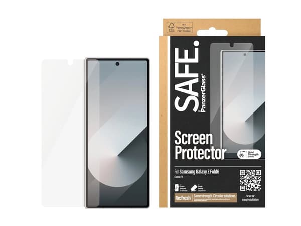 SAFE. by PanzerGlass - Skjermbeskyttelse for mobiltelefon - klassisk passform - glass - for Samsung Galaxy Z Fold6