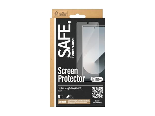 SAFE. by PanzerGlass - Skjermbeskyttelse for mobiltelefon - klassisk passform - glass - for Samsung Galaxy Z Fold6