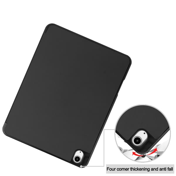 iPad Air 13 1st Gen (2024) Fodral Tri-Fold Med Pencil-hållare Svart