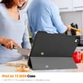 Miniatyrbild 7 av 10: iPad Air 13 1st Gen (2024) Fodral Tri-Fold Med Pencil-hållare Svart