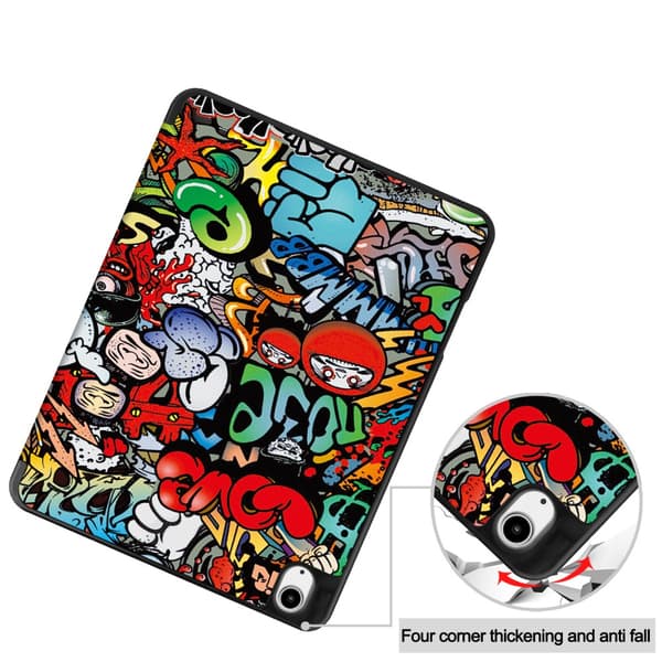 iPad Air 13 1st Gen (2024) Fodral Tri-fold Graffiti