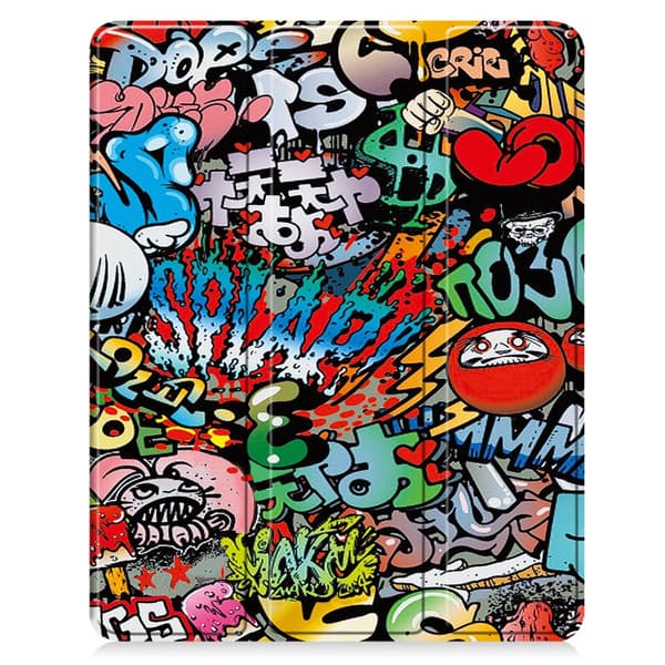 iPad Air 13 1st Gen (2024) Fodral Tri-fold Graffiti