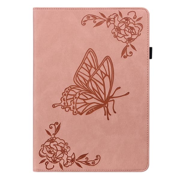 Läderfodral iPad Air 11 6th Gen (2024) Fjärilar Rosa