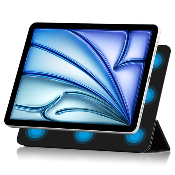 iPad Air 13 1st Gen (2024) Fodral Tri-fold Magnetic Svart