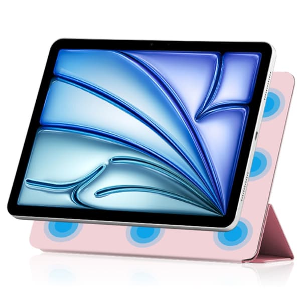 iPad Air 13 1st Gen (2024) Fodral Tri-fold Magnetic Rosa
