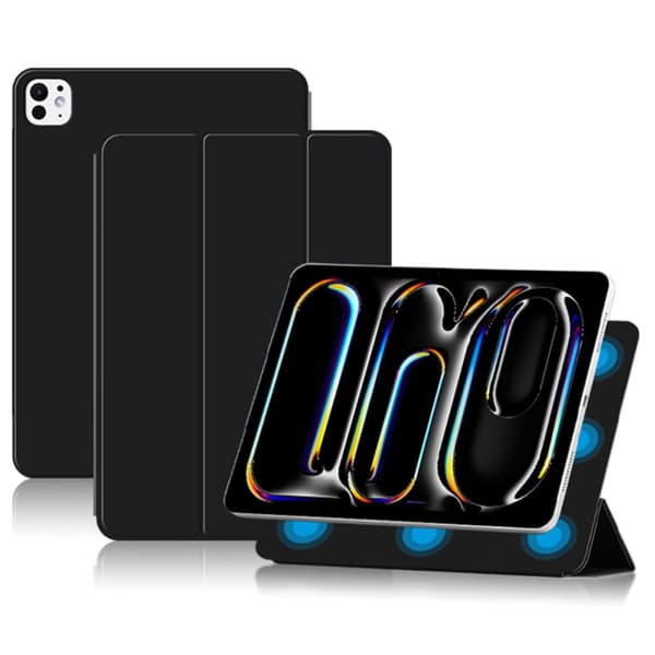 iPad Pro 13 7th Gen (2024) Fodral Tri-fold Magnetic Svart
