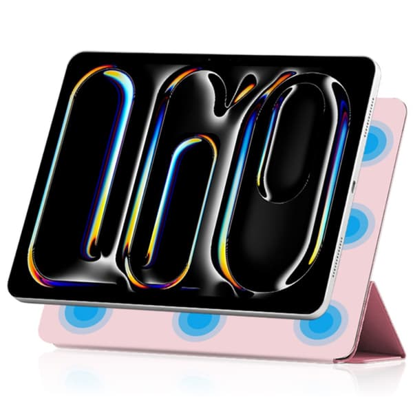 iPad Pro 13 7th Gen (2024) Fodral Tri-fold Magnetic Rosa