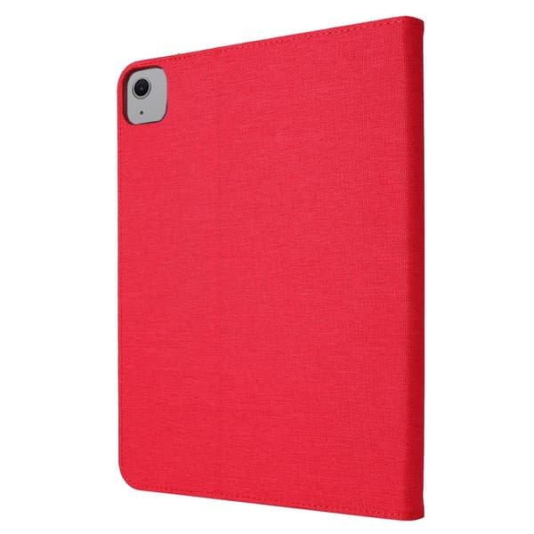 For iPad Air 13 (2024) Sammenleggbart Veske Kortholder Stofftekstur - Rød