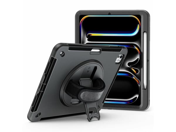 4smarts - Baksidedeksel for nettbrett - robust - polykarbonat, termoplast-polyuretan (TPU), gummi - svart - for Apple 13-inch iPad Pro M4 Wi-Fi, M4 W