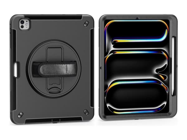 4smarts - Baksidedeksel for nettbrett - robust - polykarbonat, termoplast-polyuretan (TPU), gummi - svart - for Apple 13-inch iPad Pro M4 Wi-Fi, M4 W