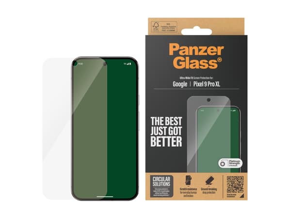 PanzerGlass - Skärmskydd för mobiltelefon - ultrabred passning - glas - för Google Pixel 9 Pro XL