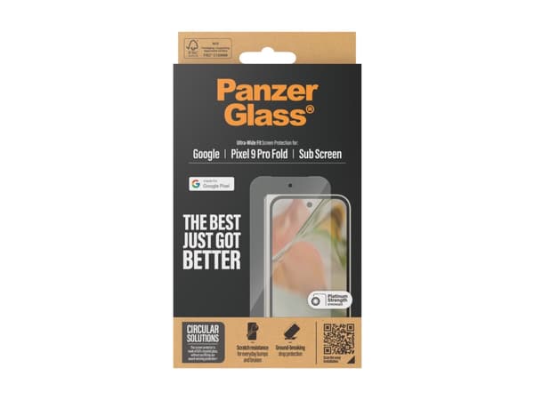 PanzerGlass - Skjermbeskyttelse for mobiltelefon - ultrabred passform - glass - for Google Pixel 9 Pro Fold