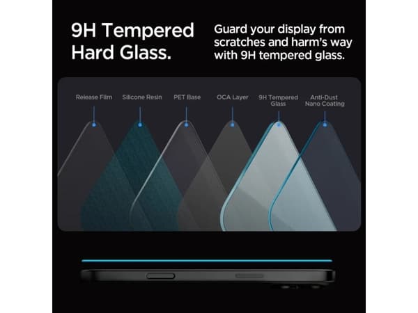 Spigen GLAS.tR EZ Fit - Matkapuhelimen näytönsuoja - lasi