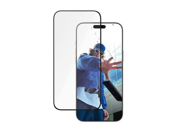 PanzerGlass - Skjermbeskyttelse for mobiltelefon - ultrabred passform - glass - rammefarge svart - for Apple iPhone 16 Pro Max
