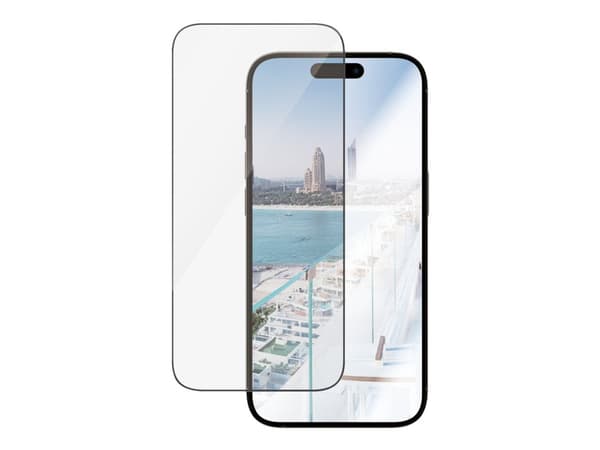 PanzerGlass - Skjermbeskyttelse for mobiltelefon - ultrabred passform - glass - rammefarge svart - for Apple iPhone 14 Pro
