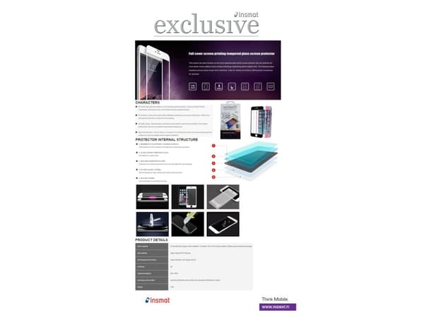 Insmat Exclusive - Skjermbeskyttelse for mobiltelefon - full skjerm - 2.5D - glass - rammefarge svart - for Google Pixel 9 Pro