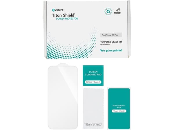 eSTUFF Titan Shield Infinite - Skärmskydd för mobiltelefon - glas - klar (paket om 50)
