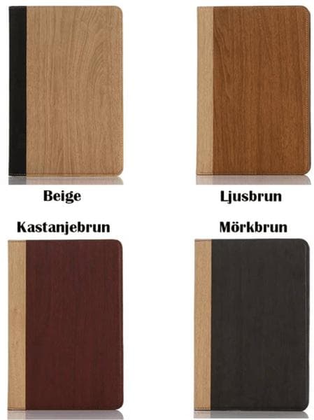 Plånboksfodral Ipad Mini 4 - Trä (välj mellan 4 färger)
