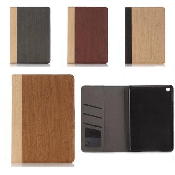 Plånboksfodral Ipad Mini 4 - Trä (välj mellan 4 färger)