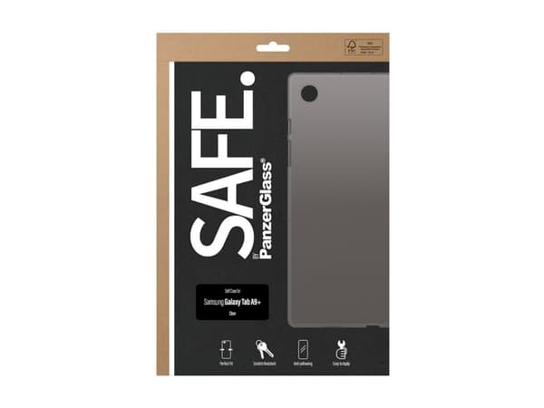 SAFE. by PanzerGlass - Baksidesskydd för surfplatta - termoplastisk polyuretan (TPU) - transparent - för Samsung Galaxy Tab A9+