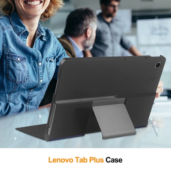 Lenovo Tab Plus Fodral Tri-fold Blå