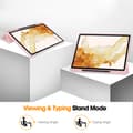 Miniatyrbild 4 av 10: Samsung Galaxy Tab S10 Plus Fodral Tri-Fold Med Pen-hållare Rosa