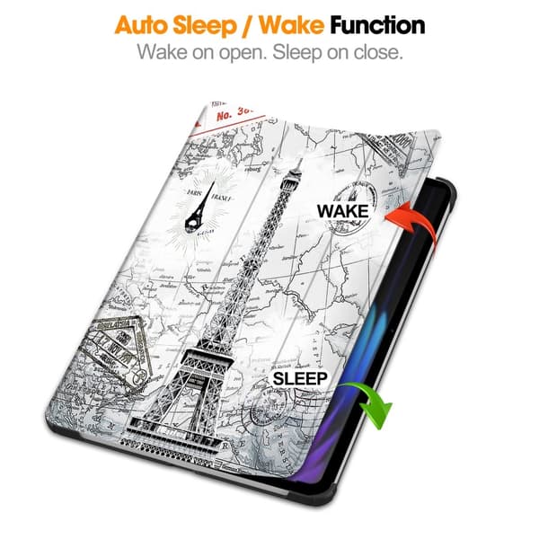 Slim Fit Dekselveske Til Xiaomi Pad 7 Auto Wake/Sleep - Vintage Tower