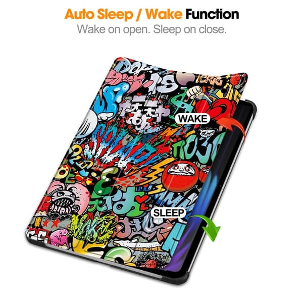 Slim Fit Dekselveske Til Xiaomi Pad 7 Auto Wake/Sleep - Graffiti