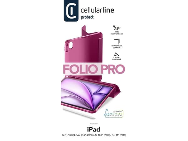 Cellularline 8018080440885, Folio, Apple, iPad Air 10.9" (2022), iPad Air 10.9'''' (2020), iPad Pro 11'''' (2018), 27,9 cm (11"), 312 g