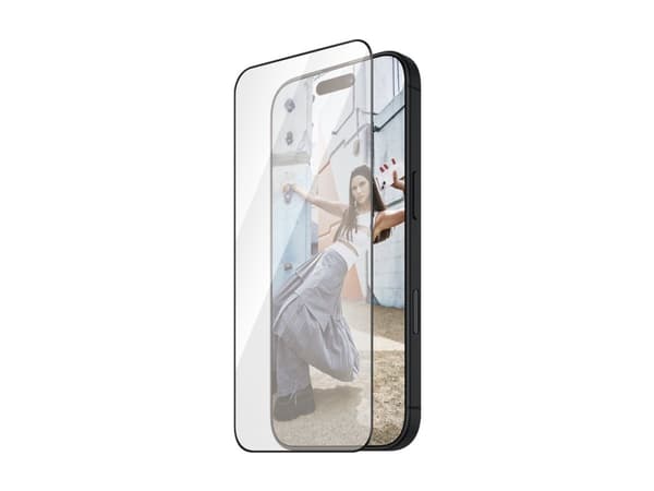 SAFE. by PanzerGlass - Skjermbeskyttelse for mobiltelefon - ultrabred passform - glass - rammefarge svart - for Apple iPhone 15 Plus, 16 Plus