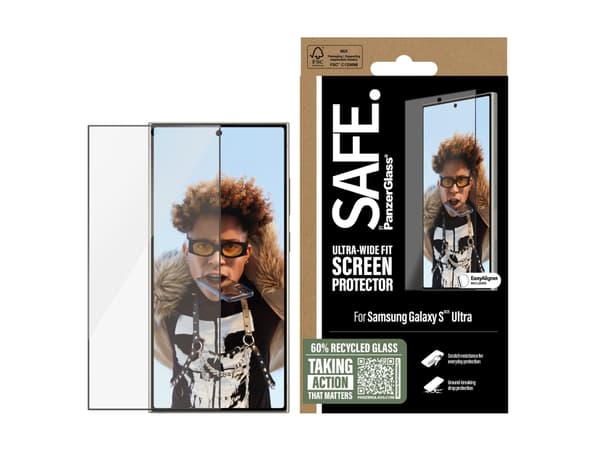 SAFE. by PanzerGlass - Skjermbeskyttelse for mobiltelefon - ultravid passform m. EasyAligner - glass - for Samsung Galaxy S25 Ultra