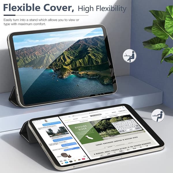 iPad Mini 6th Gen (2021) Fodral Tri-fold Magnetic Svart