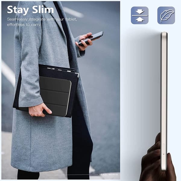 iPad Mini 6th Gen (2021) Fodral Tri-fold Magnetic Svart
