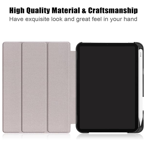 iPad Mini 6th Gen (2021) Fodral Tri-Fold Med Pencil-hållare Svart