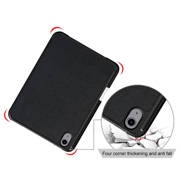 iPad Mini 6th Gen (2021) Fodral Tri-Fold Med Pencil-hållare Svart