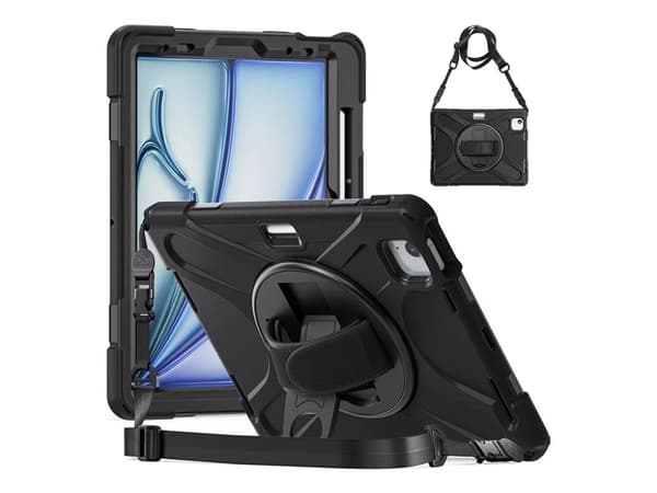 Insmat Rugged Armor - Baksidesskydd för surfplatta - robust - polykarbonat, gummi - för Apple 11-inch iPad Air M2 Wi-Fi, M2 Wi-Fi + Cellular, M3 Wi-F