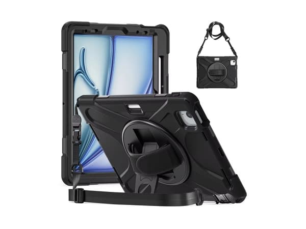 Insmat Rugged Armor - Baksidesskydd för surfplatta - robust - polykarbonat, gummi - för Apple 11-inch iPad Air M2 Wi-Fi, M2 Wi-Fi + Cellular, M3 Wi-F