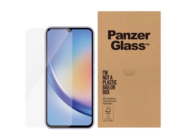 PanzerGlass - Skärmskydd för mobiltelefon - ultrabred passning - glas - för Samsung Galaxy A34 5G