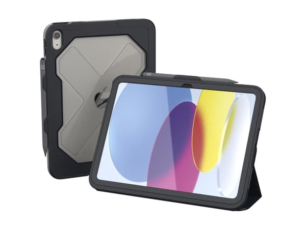ZAGG Rugged Messenger - Skyddsfodral för surfplatta - robust - MOQ 1k - polykarbonat - träkol - för Apple 10.9-inch iPad (10:e generation)