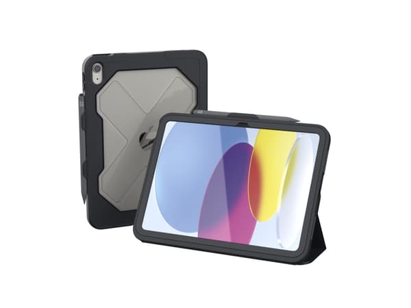 ZAGG Rugged Messenger - Skyddsfodral för surfplatta - robust - MOQ 1k - polykarbonat - träkol - för Apple 10.9-inch iPad (10:e generation)