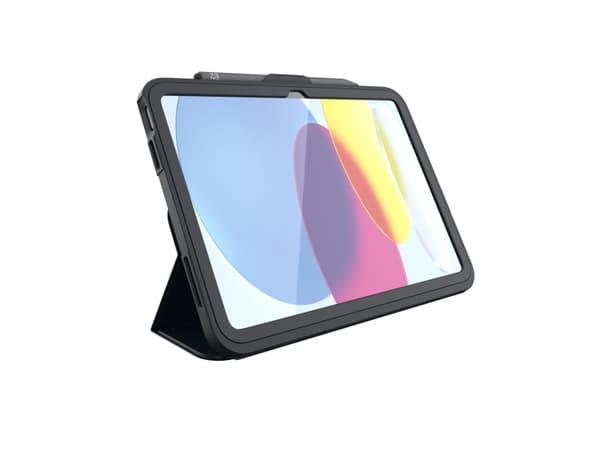ZAGG Rugged Messenger - Skyddsfodral för surfplatta - robust - MOQ 1k - polykarbonat - träkol - för Apple 10.9-inch iPad (10:e generation)