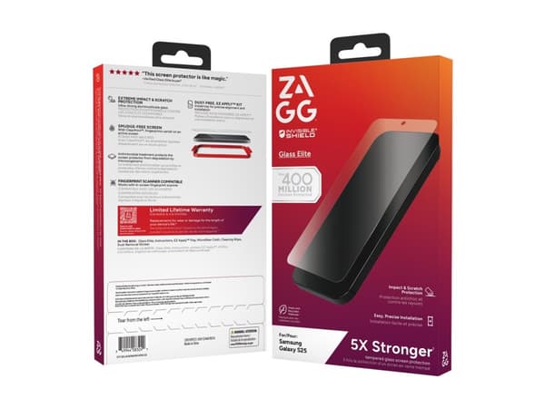 ZAGG InvisibleShield Glass Elite - Skärmskydd för mobiltelefon - glas - för Samsung Galaxy S25