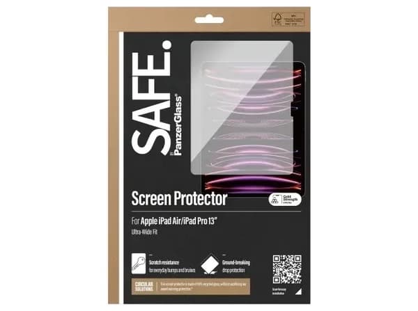 PanzerGlass SAFE Skärmskydd till Apple iPad Pro 13, iPad Air ULTRA-WIDE fit