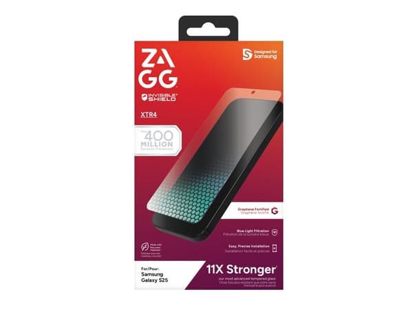 ZAGG InvisibleShield Glass XTR4 - Skärmskydd för mobiltelefon - glas - för Samsung Galaxy S25