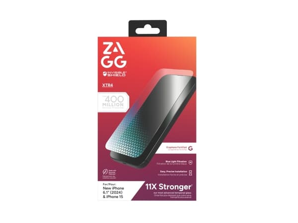 ZAGG InvisibleShield Glass XTR4 - Skärmskydd för mobiltelefon - glas - för Apple iPhone 15, 16